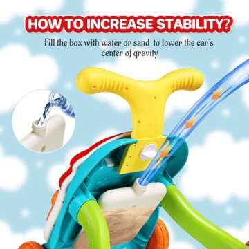 3 in 1 Sit to Stand Walker for Babies - Adjustable & Musical