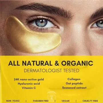 Under Eye Patches & Masks (18 Pairs) - All Natural Anti Aging Treatment for Bags, Puffiness, Wrinkle...