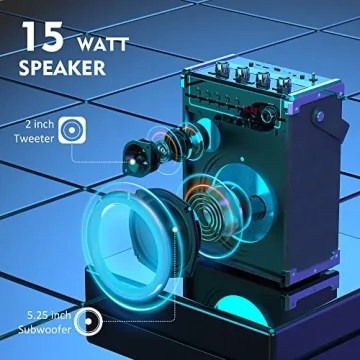 JYX Karaoke Machine with Wireless Microphones for Home