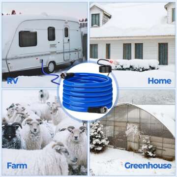 20FT Heated Water Hose -45°F Antifreeze RV Accessories