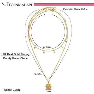 LILIE&WHITE Vintage Coin Pendant Necklace for Women