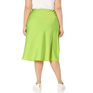 Maya Silky Slip Skirt in Lime - Stylish & Versatile