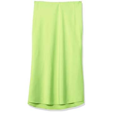 Maya Silky Slip Skirt in Lime - Stylish & Versatile
