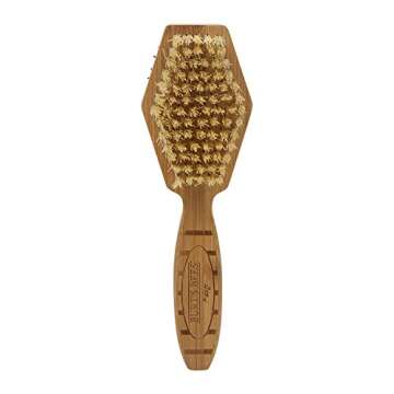 Burt's Bees for Pets Double Sided Pin & Hemp Bristle Dog Brush | Best All-Purpose Dog Brush to Reduce Shedding | for Long & Short Haired Large Dogs, Bamboo