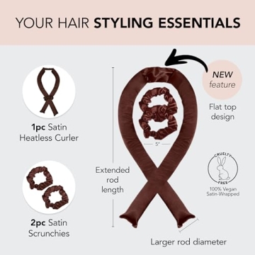 Kitsch Satin XL Jumbo Curls - No Heat Headband Set