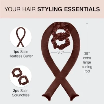 Kitsch Satin XL Jumbo Curls - No Heat Headband Set