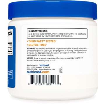 Nutricost Magnesium Citrate Powder (Unflavored, 250 Gram)