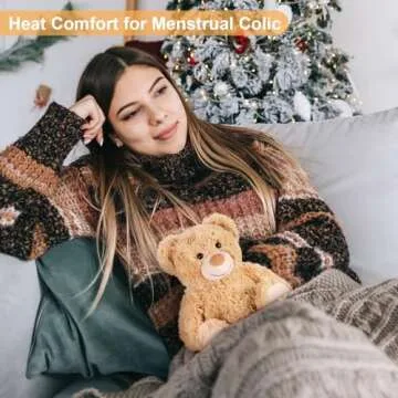 SuzziPals Teddy Bear Stuffed Animals, Microwavable Stuffed Animal Heating Pads for Heat Therapy, Stress Relief Toy for Anxiety, Cuddle, Companion, Bear Plush Gifts for Girls Boys Adults