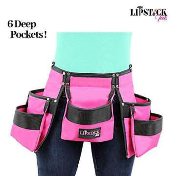 Pink Tool Belt For Women. Keep Your Gardening and Home Improvement Tools Within Hands Reach. Ladies ...