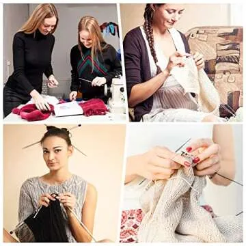 Cobee Crochet Hooks Set Steel - 12 Pieces of Small Size Latch Hook Crochet Needle Set 0.6 mm to 1.9 mm Sweater Scarf Clothing Knitting Crochet Tool Single Pointed Knitting Needles Kit for Beginners