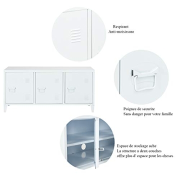 HouseinBox 3-in-1 Metal Cabinet Stylish Multi-Purpose Storage