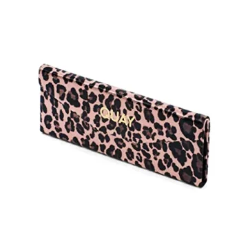 Quay Australia Leopard Pink Tri Fold Sunglasses with Case