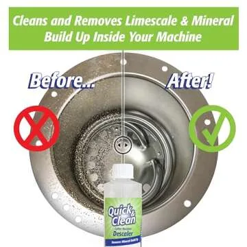 Quick & Clean 4-Pack of Cleaning Cups with Descaler Bundle (2 Total Uses) - 2.0 Compatible, Descaling Solution for Keurig, Nespresso, Ninja, Delonghi, All Coffee and Espresso Machines