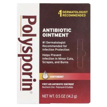 Polysporin First Aid Topical Antibiotic Ointment with Bacitracin Zinc & Polymyxin B Sulfate, For Inf...