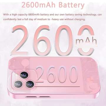 Hipipooo Mini Smartphone 4G Unlocked 3.0 Inch Android Quad Core Dual Sim Face ID Premium Child Phone 2600mAh Kids Small Mobile Phone Student Pocket Cellphone (Dream Pink,2GB+16GB)