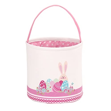 LessMo Easter Bunny Basket - Personalized Cotton Tote for Kids' Egg Hunts