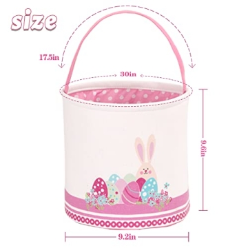 LessMo Easter Bunny Basket for Kids, Customizable and Cute