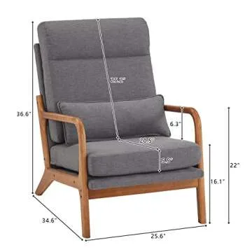 Karl Home Mid-Century Modern Accent Chair - Comfortable & Stylish Lounge Chair
