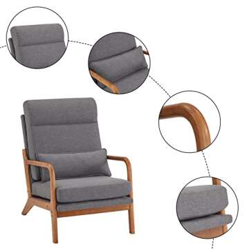 Stylish Karl Home Mid-Century Accent Chair Online