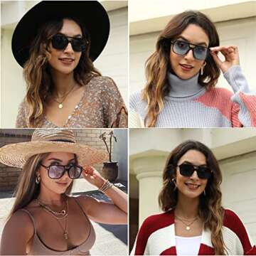 Retro Brown Sunglasses with UV400 Protection for All