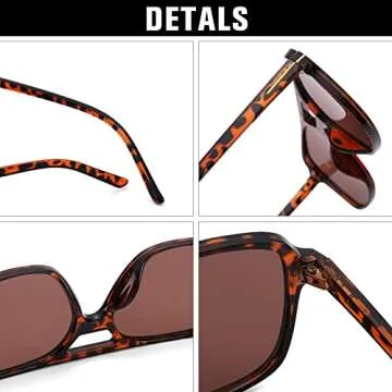 Retro Brown Sunglasses with UV400 Protection for All