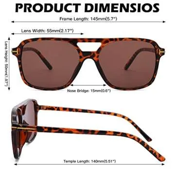 Retro Brown Sunglasses with UV400 Protection for All