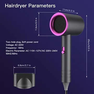 TEME Ionic Hair Dryer - Compact & Safe Hair Care Solution