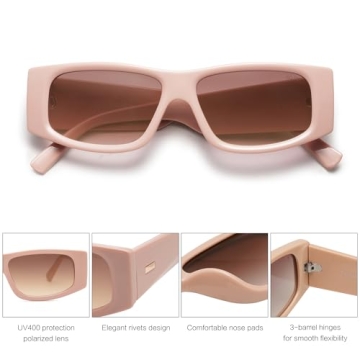 SOJOS Trendy Y2K Polarized Sunglasses for All Styles
