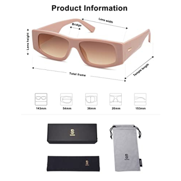 SOJOS Trendy Y2K Polarized Sunglasses for All Styles