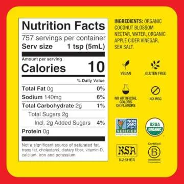 Bragg Coconut Aminos - Soy-Free, Vegan, Gluten Free Seasoning