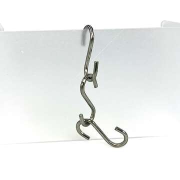 200Pcs 1 Inch Stainless Steel S Hook Curtain Hanging Connectors Mini S Shaped Hangers Ornament for DIY Jewelry Chain Hardware Pet Name Tag Lure and Assembly DIY Crafts Doll House Towel Hook Key Ring