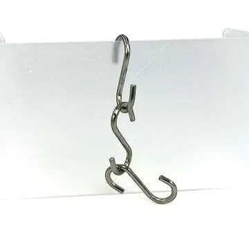 200Pcs 1 Inch Stainless Steel S Hook Curtain Hanging Connectors Mini S Shaped Hangers Ornament for DIY Jewelry Chain Hardware Pet Name Tag Lure and Assembly DIY Crafts Doll House Towel Hook Key Ring