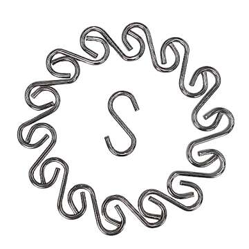 200Pcs 1 Inch Stainless Steel S Hook Curtain Hanging Connectors Mini S Shaped Hangers Ornament for DIY Jewelry Chain Hardware Pet Name Tag Lure and Assembly DIY Crafts Doll House Towel Hook Key Ring