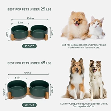 SPUNKYJUNKY Ceramic Dog and Cat Bowls for Pets