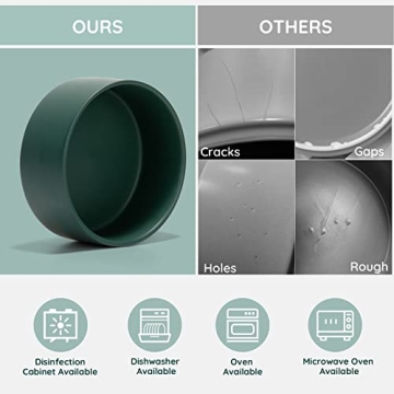 SPUNKYJUNKY Ceramic Dog and Cat Bowls for Pets