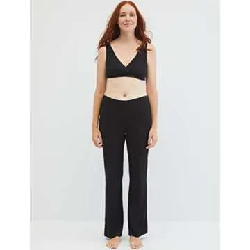 Motherhood Maternity Women's Side Ruched Waist Under the Belly Knit Pajama and Lounge Pant S-3X