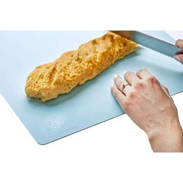 Kitchen Cutting Mats by Carol's Gluten Free, Extra Thick, Non-Slip Cutting Board Sheets Used as Designated Chopping Boards, Easy To Clean, Set Of 4 Colored Mats with Food Sensitivity Icons
