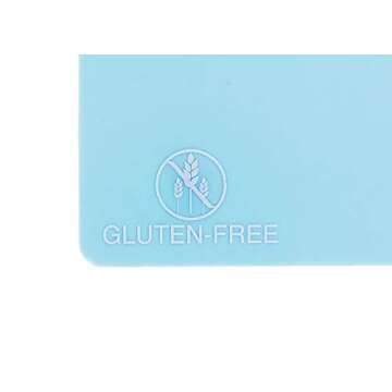 Kitchen Cutting Mats by Carol's Gluten Free, Extra Thick, Non-Slip Cutting Board Sheets Used as Designated Chopping Boards, Easy To Clean, Set Of 4 Colored Mats with Food Sensitivity Icons