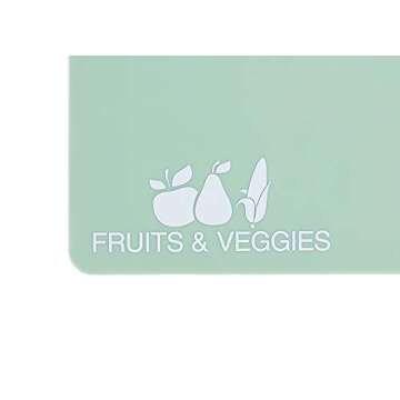 Kitchen Cutting Mats by Carol's Gluten Free, Extra Thick, Non-Slip Cutting Board Sheets Used as Designated Chopping Boards, Easy To Clean, Set Of 4 Colored Mats with Food Sensitivity Icons