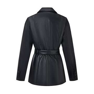 RISISSIDA Women Faux Leather Blazer Jacket - Stylish & Versatile