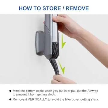 LANMU Wall Mount Holder for Dyson Airwrap - Space-Saving Design