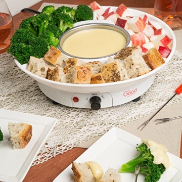 Deluxe Electric Fondue Maker Set with 4 Forks