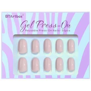 BTArtbox Press On Nails Oval - Taro Milkshake Quality