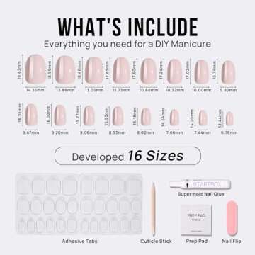 BTArtbox Press On Nails Oval - Taro Milkshake Quality