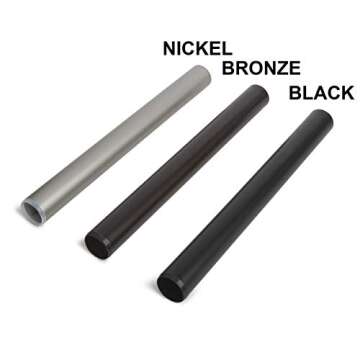 Adjustable 72-144 Inch Nickel Curtain Rod | Amazon Basics