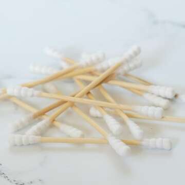 The Humble Co. Bamboo Cotton Swabs (600 count) - Cotton Swabs and Cotton Buds for Ears, Makeup, Pet Care and Cleaning (White Spiral)