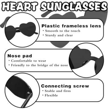 Xeehwb Cowboy Hat and Sunglasses Set for Costume Parties