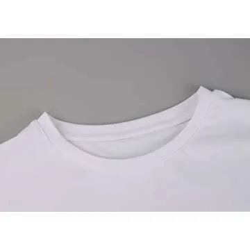 Meladyan Women’s Oversize Graphic Printed T-Shirts Short Sleeve Drop Shoulder Round Neck Loose Tee Shirt Tops White