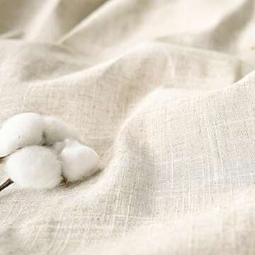 DOSLY IDÉES Farmhouse Shower Curtain,Beige and Gray Stripe,Button Curtain,Linen and Cotton Woven Fabric,Rustic Charm Country Chic Style,72x72 in