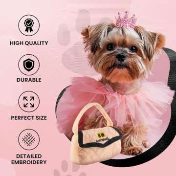 Dog Diggin Designs Runway Pup Collection | Unique Squeaky Parody Plush Dog Toys – Haute Couture Purses & Handbags